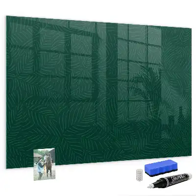 Magnetic dry-erase board leaf pattern