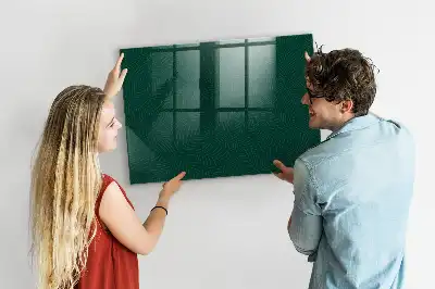 Magnetic dry-erase board leaf pattern
