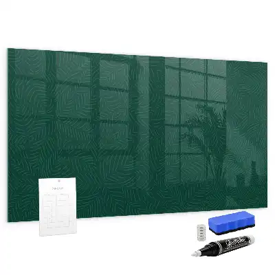 Magnetic dry-erase board leaf pattern