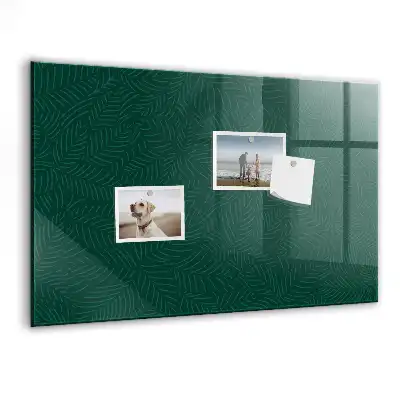 Magnetic dry-erase board leaf pattern