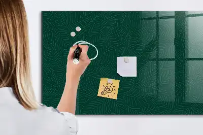 Magnetic dry-erase board leaf pattern