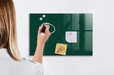 Magnetic dry-erase board leaf pattern