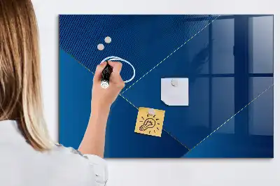 Magnetic dry erase board decorative abstraction design