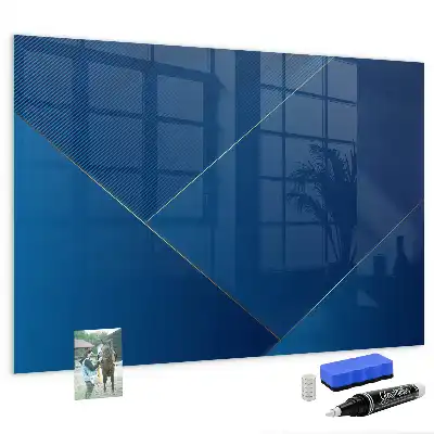 Magnetic dry erase board decorative abstraction design