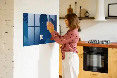 Magnetic dry erase board decorative abstraction design