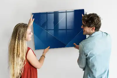 Magnetic dry erase board decorative abstraction design