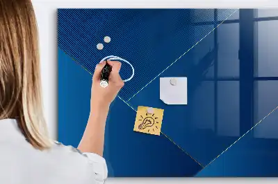 Magnetic dry erase board decorative abstraction design