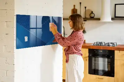 Magnetic dry erase board decorative abstraction design