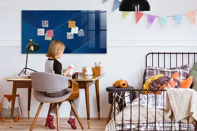 Magnetic dry erase board decorative abstraction design