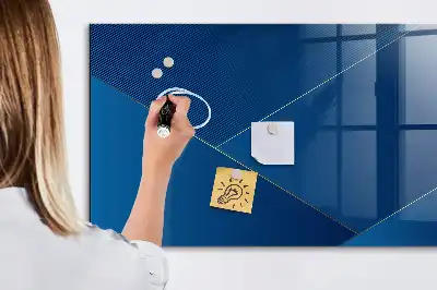 Magnetic dry erase board decorative abstraction design