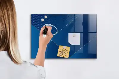 Magnetic dry erase board decorative abstraction design
