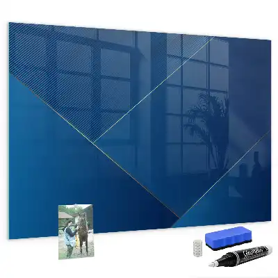 Magnetic dry erase board decorative abstraction design