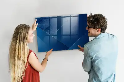 Magnetic dry erase board decorative abstraction design