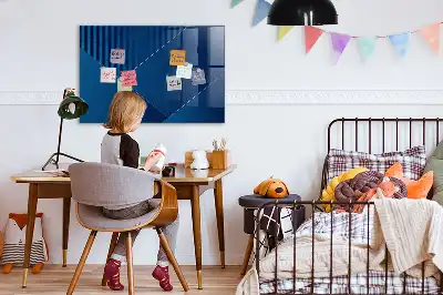 Magnetic dry erase board decorative abstraction design