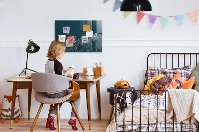 Magnetic dry erase board mountain sketch design