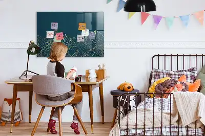 Magnetic dry erase board mountain sketch design
