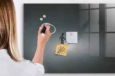 Magnetic dry erase board Wanderer in the dark design