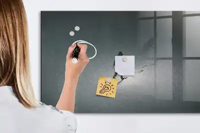 Magnetic dry erase board Wanderer in the dark design