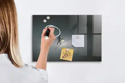 Magnetic dry erase board Wanderer in the dark design