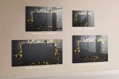 Magnetic dry erase board gold confetti print