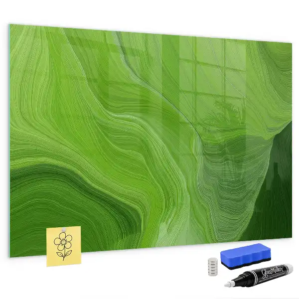 Magnetic dry erase board modern waves design