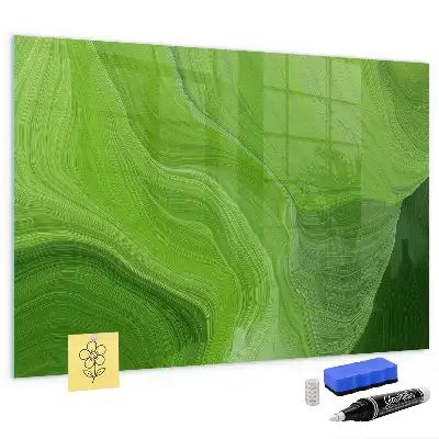 Magnetic dry erase board modern waves design