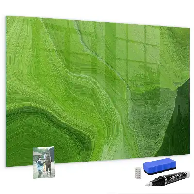Magnetic dry erase board modern waves design