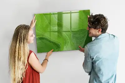 Magnetic dry erase board modern waves design