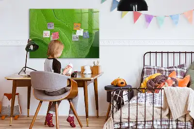 Magnetic dry erase board modern waves design