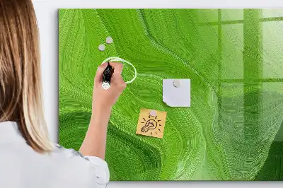 Magnetic dry erase board modern waves design