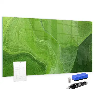 Magnetic dry erase board modern waves design