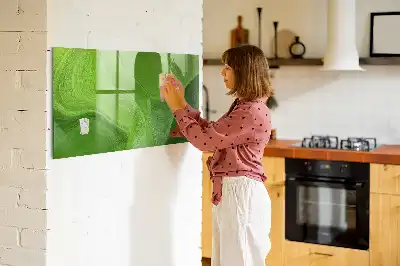 Magnetic dry erase board modern waves design