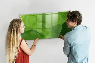 Magnetic dry erase board modern waves design