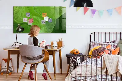 Magnetic dry erase board modern waves design