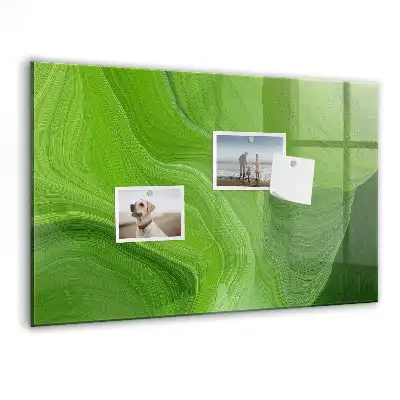 Magnetic dry erase board modern waves design