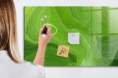 Magnetic dry erase board modern waves design