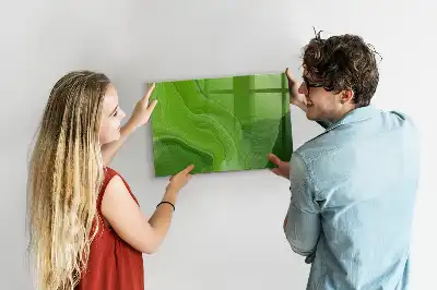 Magnetic dry erase board modern waves design