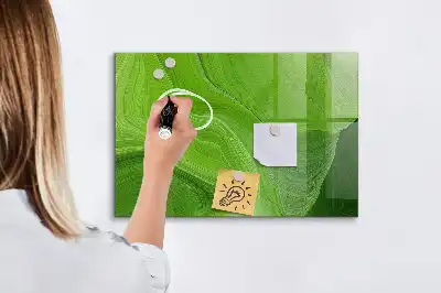 Magnetic dry erase board modern waves design