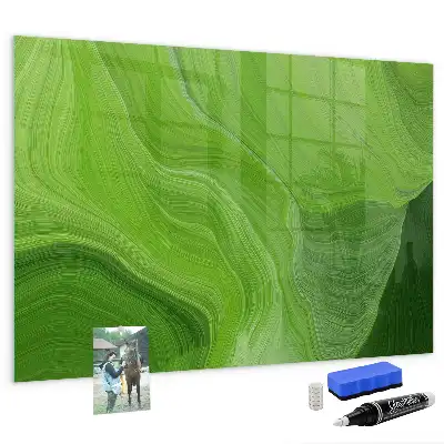 Magnetic dry erase board modern waves design