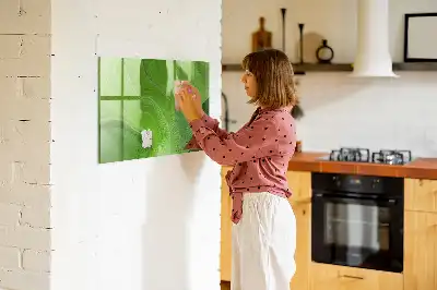 Magnetic dry erase board modern waves design