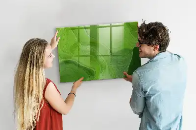 Magnetic dry erase board modern waves design