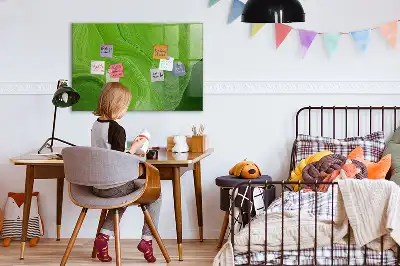 Magnetic dry erase board modern waves design