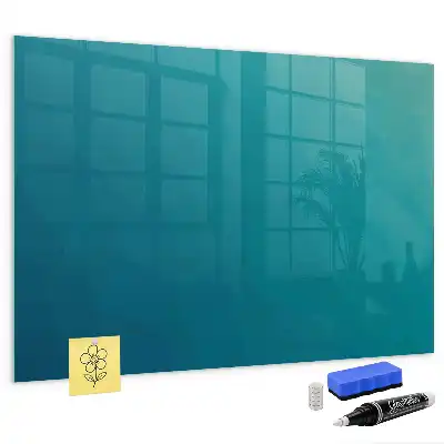 Magnetic dry erase board with sea abstraction design