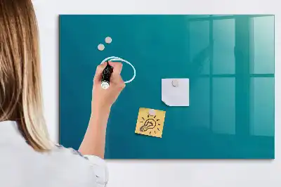 Magnetic dry erase board with sea abstraction design