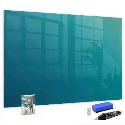 Magnetic dry erase board with sea abstraction design
