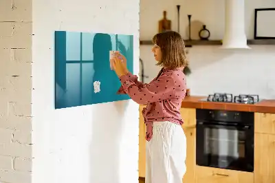Magnetic dry erase board with sea abstraction design