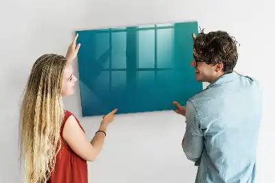 Magnetic dry erase board with sea abstraction design