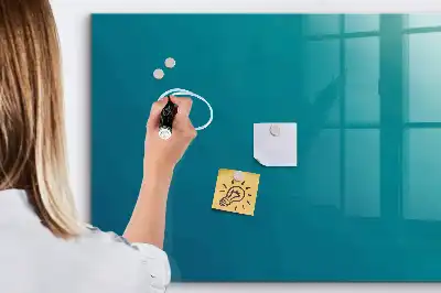 Magnetic dry erase board with sea abstraction design