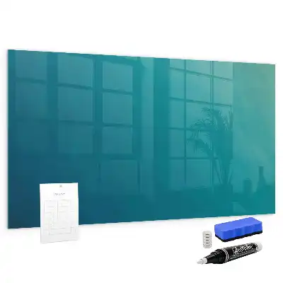 Magnetic dry erase board with sea abstraction design