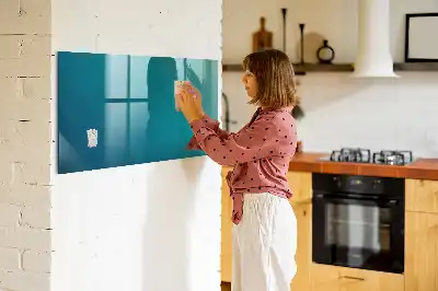Magnetic dry erase board with sea abstraction design